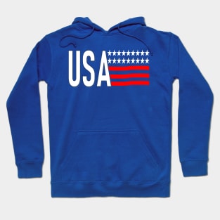 USA (Flag Text) Hoodie